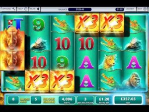 4 multipliers Raging Rhino Slot